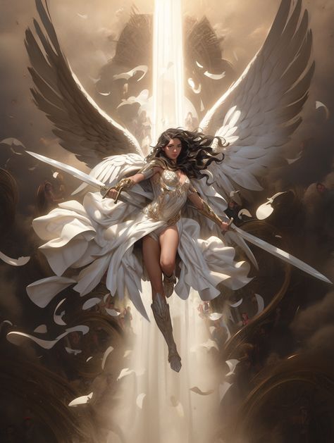 @mhchin Six Winged Angel, Lady With Wings, Angel Fantasy Art, Angel Female, Angel Princess Art, Female Angel, Guardian Angel Pictures, Winged People, Angel Artwork