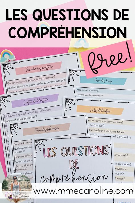 Grade 5 French Immersion, English Reading Comprehension, Teaching French Immersion, French Reading Comprehension, French Immersion Resources, Teaching Reading Strategies, Learning French For Kids, Grade Three, French Reading