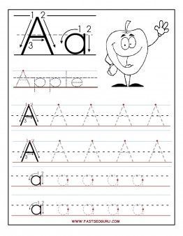 Printable letter A tracing worksheets for preschool - Printable Coloring Pages… Handwriting Worksheets For Kindergarten, Tracing Letters Preschool, Alphabet Writing Worksheets, Letter Recognition Worksheets, Letter Worksheets For Preschool, Alphabet Writing Practice, Printable Alphabet Worksheets, Abc Worksheets, Alphabet Worksheets Kindergarten