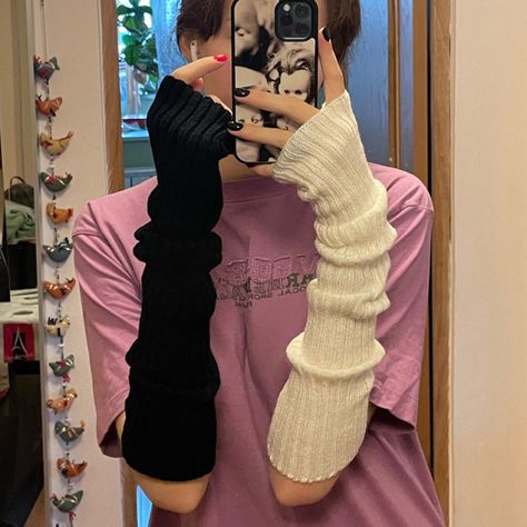 New Long Fingerless Gloves Womens Winter Warmer Knitted Arm Sleeve Fine Casual Soft Girl Goth Clothes Women Punk Gothic Gloves - Gloves & Mittens - AliExpress Fashion Gloves Women, Gothic Gloves, Crochet Arm Warmers, Long Fingerless Gloves, Goth Clothes, Girl Punk, Fashion Gloves, Warmest Winter Gloves, Vintage Goth