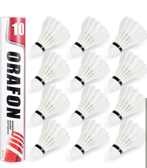 12 Pack Badminton Shuttlecocks, Goose Feather Badminton Birdies with Great Stability and Durability for Indoor Outdoor Sports Activities, Ideal for Training and Family Leisure Playing Badminton Birdie, Badminton Set, Goose Feather, Badminton Racket, Goose Feathers, Sports Activities, Birdy, Badminton, Outdoor Sports