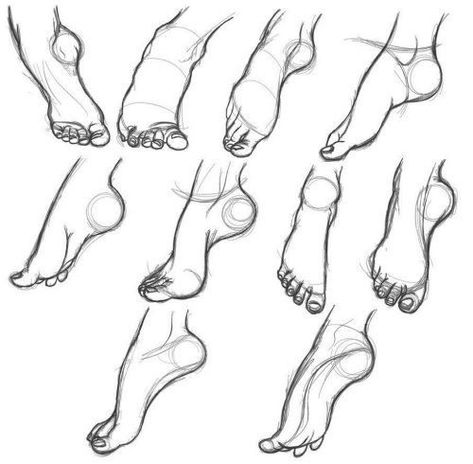 Feet Drawing, Body Type Drawing, Body Drawing Tutorial, Human Anatomy Drawing, Body Sketches, Anatomy Sketches, Anatomy Drawing, Figure Drawing Reference, Body Drawing