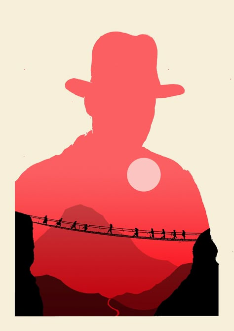 Indiana Jones Silhouette Posters (Inspired by Olly Moss) by A-dum: Cameron Johnson, Henry Jones Jr, Olly Moss, Indiana Jones Films, Indiana Jones Adventure, Inspired By, Cinema Posters, Alternative Movie Posters, Movie Poster Art