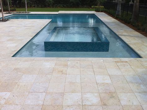 Shell Stone Pavers - StoneHardscapes, LLC Stone Pool Deck, Stone Pool, Pool Coping, Deck Patio, Coral Stone, Pool Decks, Living Environment, Pool Deck, Walkway