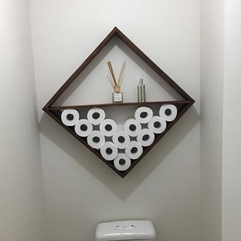 Ideas Para Baños Pequeños, Toilet Roll Holder Shelf, Sugar Diet, House Bathrooms, Diy Toilet, Toilet Paper Storage, Diy Laundry, Estantes Flotantes, Diy Bathroom Decor