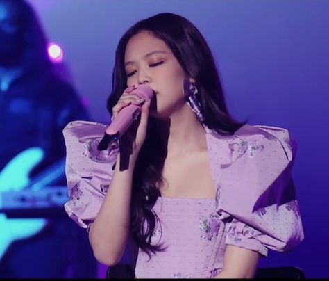 Jennie BLACKPİNK THE SHOW Purple Outfit, Reference Pics, Pink Kpop, Purple Outfits, Jennie Kim, Black Pink Kpop, بلاك بينك, Hair Makeup, Black Pink