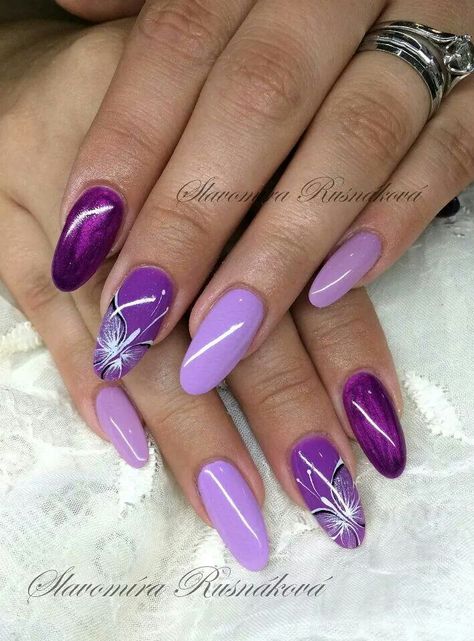 Purple nails Purple Nail Art Designs, Purple Nail Art, Nails Purple, Purple Nail Designs, Purple Nail, Design Hair, Super Nails, Purple Design, Classy Nails