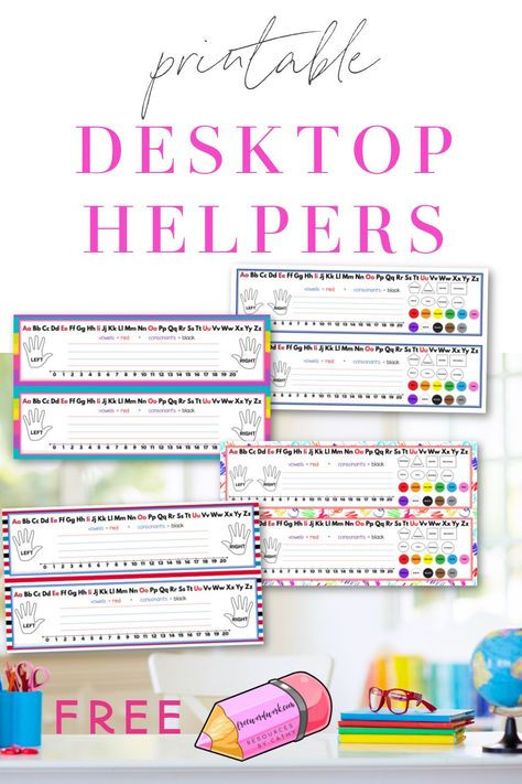 Download these free, printable desktop helpers as name tags for your student desks at home or at school. From www.freewordwork.com. Preschool Name Tags For Desks, Name Tag School Free Printable, Kindergarten Desk Name Tags, Preschool Desk Name Tags, Classroom Name Tags Desks Free Printable, Desk Labels For Students, School Name Tags Printable Free, Name Tags For Desks Student, Editable Name Tags For Preschool Free