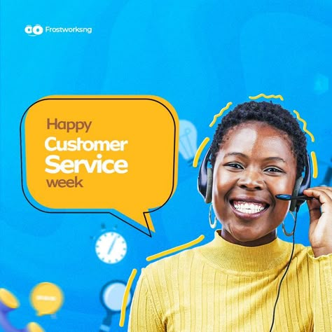 design customerservice customer digitaldesign graphicdesign graphicdesigner creativedesign creative flyerdesign socialmediadesign customerserviceweek frostworksng Customer Service Creative Ads, Customer Service Week Poster Design, Customer Service Week Flyer Design, Call Center Creative Ads, Customer Service Week Design, Call Center Social Media Design, Customer Service Week 2023, Hiring Post Design Social Media, Customer Service Week Flyer