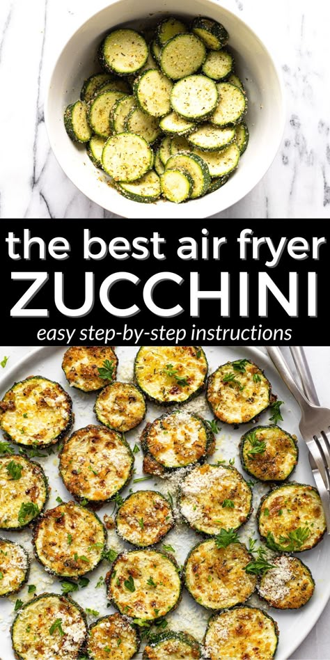 Fried Zucchini Recipes, Air Fryer Zucchini, Easy Zucchini Recipes, The Best Air Fryer, Zucchini Recipe, Best Air Fryer, Air Fryer Oven Recipes, Air Fry Recipes, Air Fryer Dinner Recipes