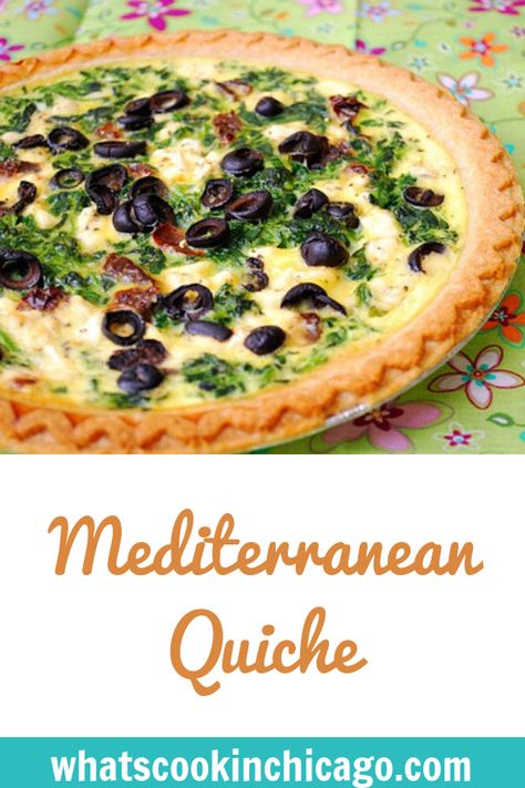 Greek Quiche Recipes, Italian Quiche Recipes, Mediterranean Diet Breakfast Recipes Easy, Dinner Quiche Recipes, Greek Quiche, Mediterranean Quiche Recipes, Quish Recipes, Mediterranean Brunch, Quiche Brunch