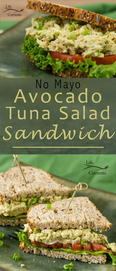 Healthy Avocado Tuna Salad Sandwich Recipe -- With no mayo, you can feel great about eating this heart-healthy easy recipe that’s a yummy tasty treat! #easyRecipe #healthy #tuna #tunasandwich This also works well as lettuce wraps Gluten-free filling is paleo and low carb low-carb Keto #lowcarb #avocado recipes #mayoFree #nomayo flavor Whole 30 lunch health benefits #islandtrollers #ad Tuna Salad Sandwich Recipe, Mayonnaise Sandwich, Tartiflette Recipe, Avocado Recipes Healthy, Avocado Tuna, Avocado Tuna Salad, Avocado Dessert, Tuna Salad Sandwich, Healthy Avocado