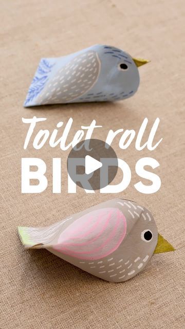 Toilet Paper Crafts, Spring Birds, Toilet Paper Rolls, Paper Birds, Toilet Paper Roll Crafts, Paper Roll Crafts, Diy Spring, Easter Decorations Diy Easy, Paper Towel Roll Crafts