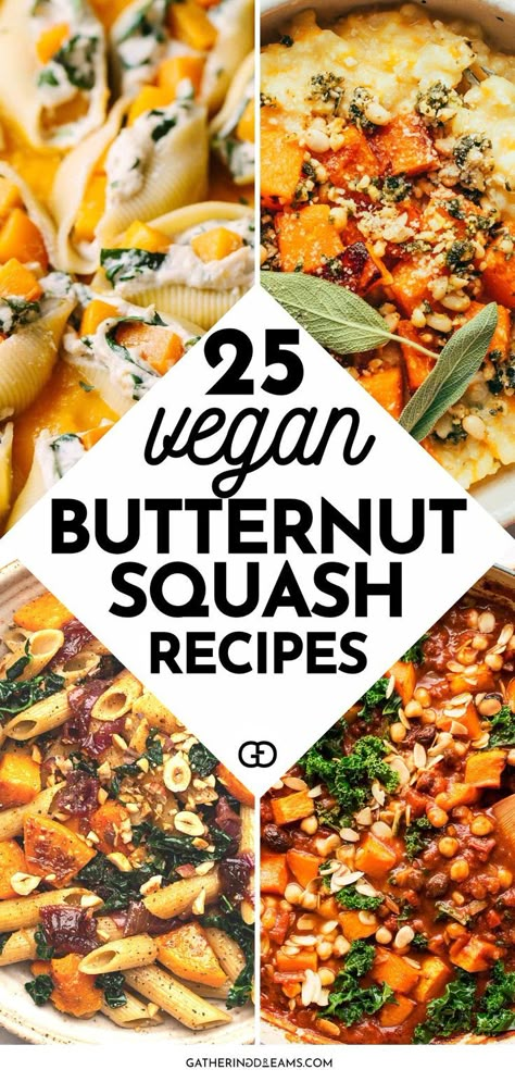 Vegan Recipes Butternut Squash, Vegetarian Recipes With Butternut Squash, Wfpb Butternut Squash Recipes, Butternut Vegetarian Recipes, Vegan Butternut Recipes, Butternut Vegan Recipes, Vegan Bean Dinner Recipes, Butternut Meal Ideas, Butternut Squash Dinner Recipes Vegetarian