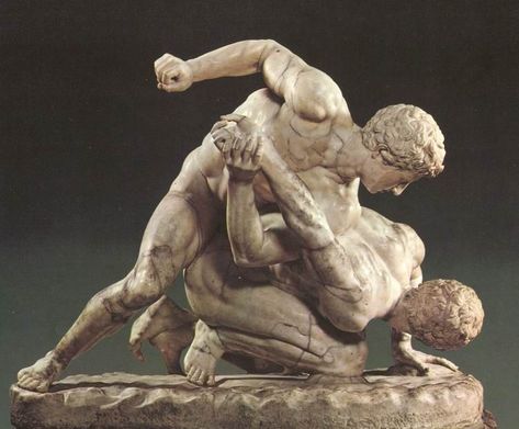 Greek Wrestling, Ancient Olympics, Classical Sculpture, Classic Sculpture, Greek Statues, Ancient Greek Art, Roman Sculpture, Super Soldier, Greek Sculpture