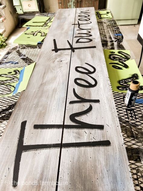 Porch Address Sign, Shiplap Sign Diy, Diy Address Sign Ideas, Wooden Address Sign, Diy Address Sign, Shiplap Boards, Shiplap Sign, House Address Sign, Minwax Stain