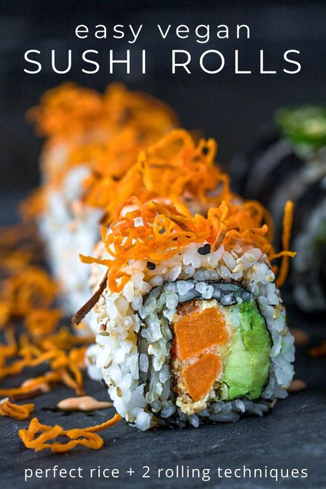 Sushi Sauces, Vegetarian Sushi Recipes, Avocado Sweet Potato, Making Sushi Rice, Vegan Sushi Rolls, Sushi Sauce, Veggie Sushi, Vegetarian Sushi, Sushi Recipe