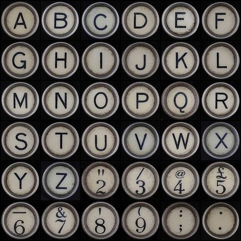 Remington Portable typewriter keys | by Leo Reynolds Old Fashioned Typewriter, Fonts Handwriting Alphabet, Typewriter Keys, Antique Typewriter, Free Vintage Printables, Typewriter Font, Portable Typewriter, Aesthetic Fonts, Dot Journals