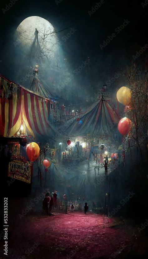 Witchlight Carnival Aesthetic, Circus Wallpaper Aesthetic, Witchlight Carnival, Fantasy Circus, Scary Circus, Haunted Circus, Circus Wallpaper, Dark Carnival, Haunted Carnival