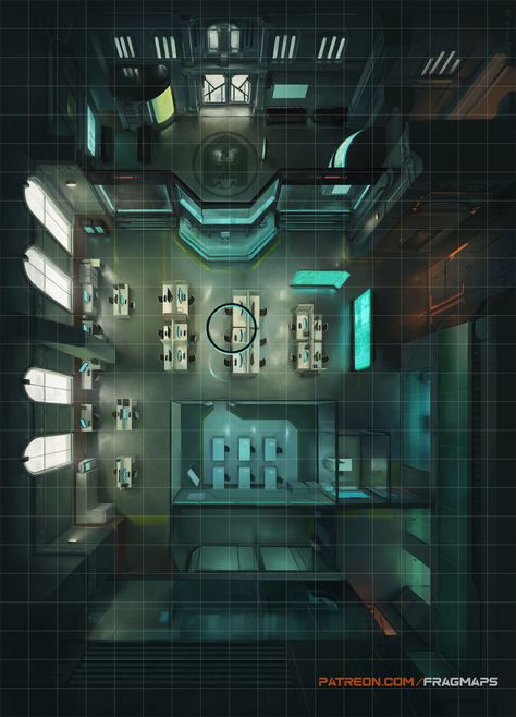 Police precinct - Cyberpunk TTRPG battle map Cyberpunk Police Station, Cyberpunk Map, Cyberpunk Office, Cyberpunk Police, Cyberpunk Background, Cyberpunk House, Police Precinct, Station Map, Cyberpunk Female