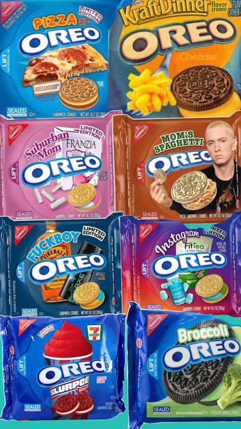 Weird Food Flavors, Weird Food Pictures, Snacks To Get From The Store, Weird Oreo Flavors Real, Funny Oreo Flavors, Weird Food Combos, Creepy Love, Weird Oreo Flavors, Pop Tart Flavors