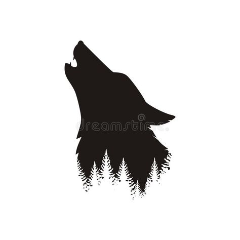 Wolf Silouhette Art, Wolf Silhouette Tattoo Design, Wolf Minimal Tattoo, Howling Wolf Tattoo Design, Wolf Outline Tattoo, Wolf Howling Tattoo, Wolf Silhouette Tattoo, Wolf Head Tattoo Design, Wolf Tattos