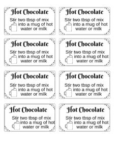 Hot Chocolate Christmas Gift Tags Free Printable, Bulk Hot Chocolate, Hot Cocoa Labels, Diy Hot Chocolate Mix, Hot Chocolate Printable, Mason Jar Gift Tags, Creamy Hot Chocolate Recipe, Hot Chocolate In A Jar, Chocolate Christmas Gifts