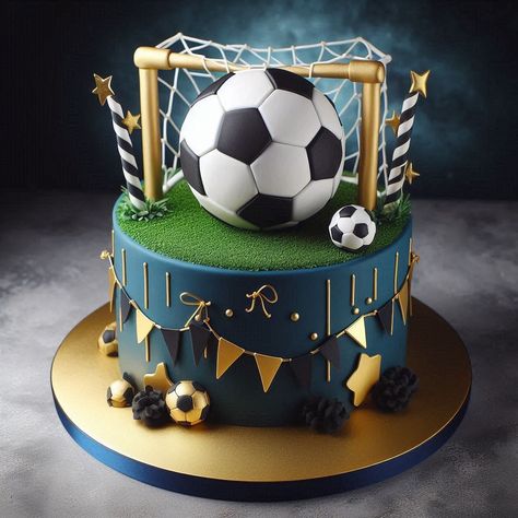 Football Cake For Men, Soccer Birthday Cake Ideas, Soccer Ball Cake Ideas, 10th Birthday Boy Cake Ideas, Football Theme Birthday Cake, Soccer Birthday Party Ideas For Boys, Soccer Birthday Cakes Boy, Football Cakes For Boys Birthdays, Football Theme Cake Boys