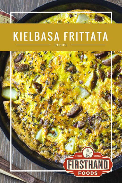 Kielbasa And Eggs Recipes, Kielbasa Quiche, Kielbasa And Eggs, Fritata Recipe, Kielbasa And Potatoes, Potato Frittata, Cut Recipe, Breakfast Quiche Recipes, Kielbasa Sausage