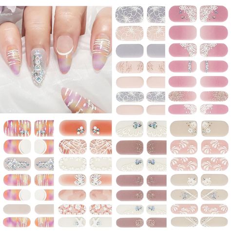 PRICES MAY VARY. 📦【 Packaging and specifications 】The Package includes Nail art sticker 6 sheets and three Mini nail files. Each sticker all has 14 different sizes and designs. It is suitable for most fingernail sizes. 💅【 Usage method 】Thoroughly clean and properly polish your nails before you use the product. ①Polish the nail surface with the nail file in the package，Then clean hands and wait for nails to dry. ②Choose the right size stickers then stick them according to the shape of your nail Sticker Nails, Glitter Stick, Nails Stickers, White Gradient, Gel Nail Strips, Nail Files, Nail Gel, Clean Hands, Nail Art Stickers