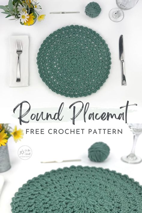 Crochet Placemat, Crochet Placemat Patterns, Crochet Table Mat, Round Placemat, Crochet Placemats, Placemats Patterns, Crochet Circles, Crochet Table Runner, Crochet Kitchen