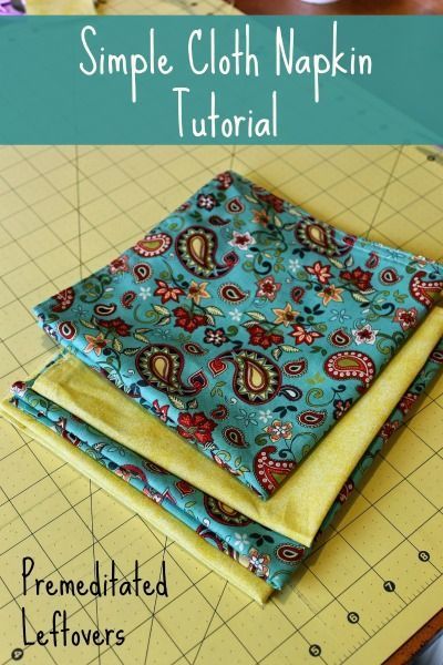 Sewing Table Diy, Diy Napkins, Beginner Sewing Projects Easy, Diy Simple, Table Diy, Leftover Fabric, Cloth Napkin, Sewing Table, Sewing Projects For Beginners