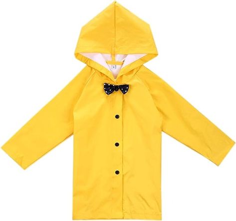 Amazon.com: Guodeunh Age 2-10 Years Kids Hooded Button Down Long Jacket Bow Rainwear Lightweight Raincoat : Clothing, Shoes & Jewelry Cute Raincoat, Flash Boys, Baby Raincoat, Cute Raincoats, Raincoat Outfit, Chiffon Cover Up, Long Rain Coat, Coat Street Style, Hooded Rain Jacket