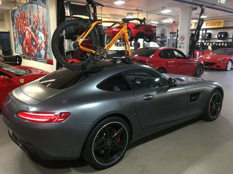 Mercedes AMG GT Bike Rack - The SeaSucker Talon E Bike Rack, Bike Rack Car, Motorcycle Rack For Truck, Truck Bike Rack, Vehicle Bicycle Racks, Gt Bikes, Car Bike Rack, Car Roof Racks, Merc Benz