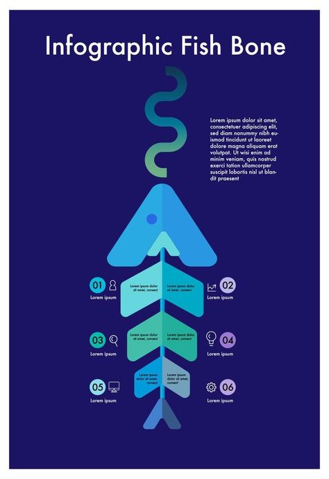 Infographic business fish bone chart to present data, progress, direction Fish Infographic, Infographic Business, Timeline Design, Portfolio Inspiration, Business Infographic, Meaningful Life, Fish Shapes, Fish Bone, Social Media Icons