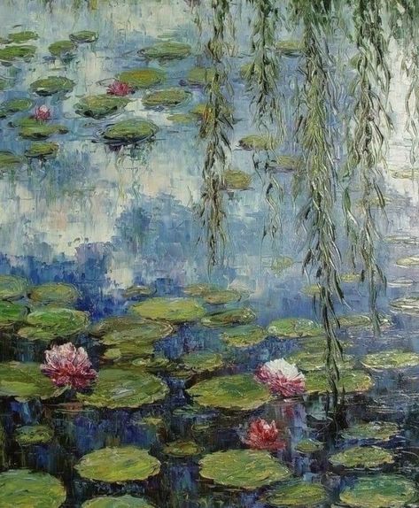 Claude Monet Water Lilies Poster, Water Lilies Monet, Waterlillies Monet, Monet's Water Lilies, Water Lily Pond Monet, Oil Pastel Art, Ap Art, Pastel Art, Famous Artists