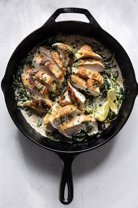 Recipe: Joanna Gaines' Chicken Florentine Magnolia Cookbook, Gains Recipes, Jojo Gaines, Chicken Florentine Recipe, Johanna Gaines, Magnolia Recipes, Florentine Recipe, Magnolia Table Recipes, Joanne Gaines