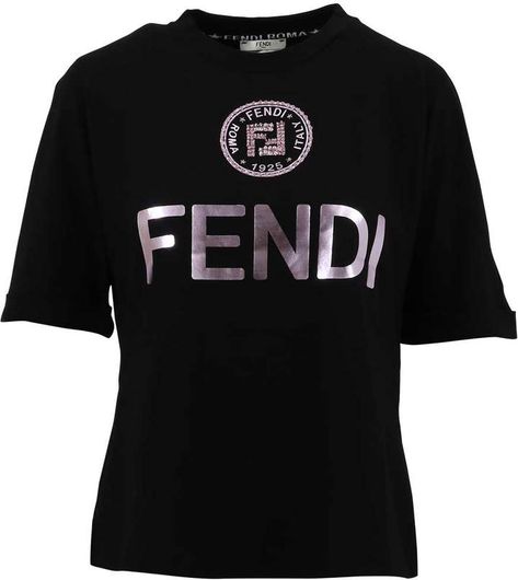 Fendi Tight-fitting T-shirt With Fendi Lettering #outfits #clothes #outfitideas  #affiliate #womensfashion #outfitsfashion #mystyle #tshirt #summerstyle Fendi Tight, Outfit Summer, Black Logo, New Wardrobe, Logo T Shirt, Classic Shirt, Tshirt Logo, Summer Style, Palace