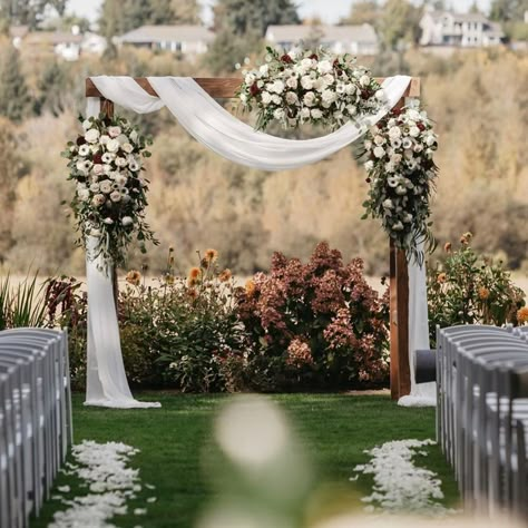 Wedding Aisle Decorations Outdoor, Arch Florals, Planning 2023, Gazebo Wedding Decorations, Arches Wedding, Bougainvillea Wedding, Wooden Wedding Arches, Hot Pink Wedding, White Wedding Arch