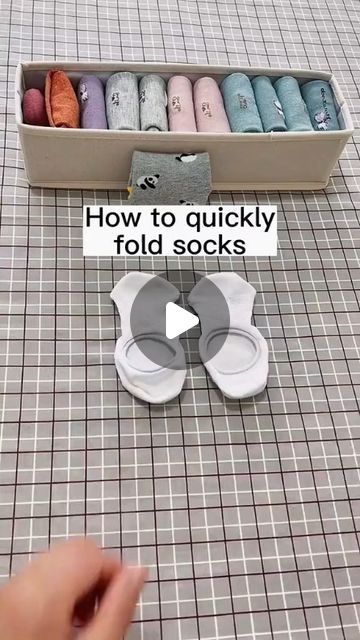 The Folding Hacks on Instagram: "Transform your space with smart storage solutions. Link in bio @thefoldinghacks 🧺🥰! How to fold your socks??#storage #howtofold #foldingclothes #capcut" Sock Storage Ideas, Folding Hacks, Bootie Socks, Sock Storage, Housekeeping Tips, Shirt Folding, How To Fold, Napkin Folding, Folding Clothes