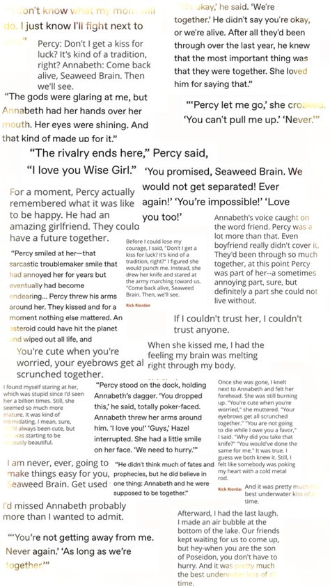 #percabeth #quotes #pjo #heroes of Olympus Percabeth Quotes, Seaweed Brain, Percabeth, Heroes Of Olympus, Book Characters, Its Okay, Percy Jackson, Love Her, Let It Be