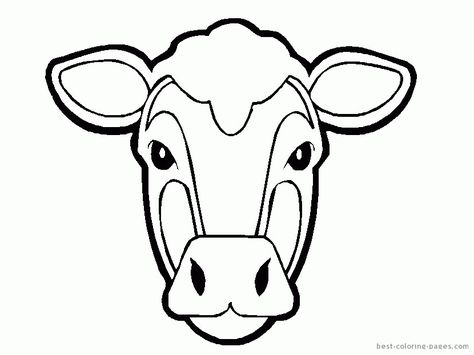 Cartoon Cow Face, Animal Mask Templates, Cow Mask, Cow Coloring Pages, Cow Drawing, Cow Colour, Skull Coloring Pages, Animal Templates, Shark Coloring Pages