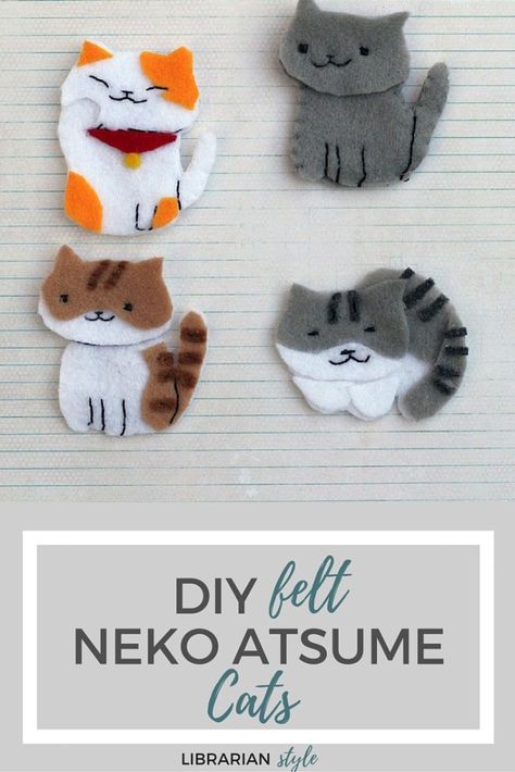 Items To Make And Sell, Neko Atsume Kitty Collector, Baby Mobil, Neko Atsume, Diy Felt, Felt Cat, Crafts To Make And Sell, Cat Crafts, Cat Diy