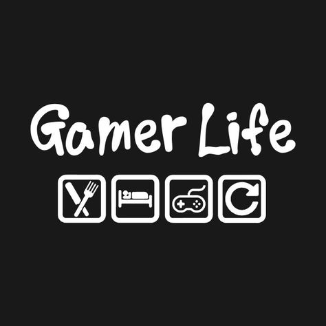 Check out this awesome 'GAMER+LIFE+-+EAT+SLEEP+GAME+REPEAT' design on @TeePublic! Gamer Art, Marshmello Wallpapers, Gamer Quotes, Game Wallpaper Iphone, Gaming Posters, Best Gaming Wallpapers, Game Quotes, Gamer Life, Gaming Wallpapers