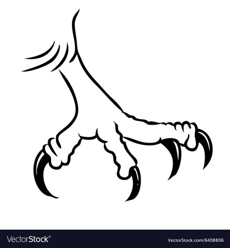 Eagle Feet Drawing, Bird Claw Drawing, Eagle Claw Drawing, Claws Drawing, Bird Claws, Branch Drawing, Feet Drawing, Bird Template, Native American Patterns