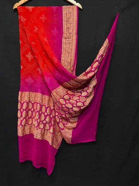 Bandini Dupatta, Bandhini Dupatta, Unstitched Chinon Dupatta With Bandhani Print, Red Bandhani Print Dola Silk Dupatta, Red Bandhani Print Dupatta, Banarasi Sarees, Anarkali, Dress Materials, Indian Dresses