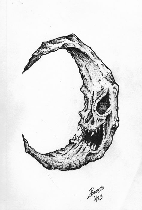 #moon #bad #evil #horror #skull #art #dark #drawing #pen #ink Evil Moon Drawing, Dark Pen Drawings, Scary Moon Drawing, Evil Moon Tattoo, Creepy Pen Drawings, Henna 2023, Odd Drawings, Dark Doodles, Dark Tattoos For Men