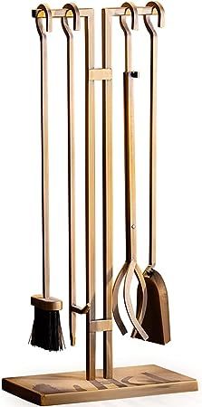 Amazon.com: Fireplace Tools Set, 5 pcs Fireplace Accessories - Brass-Plated Poker, Shovel, Tongs & Brush. Easy-to-Assemble Fire Poker Set for Chimney with a Modern Design : Home & Kitchen Fireplace Tools Ideas, Fire Poker Set, Fireplace Tools Set, Modern Fireplace Tools, Iron Fire Pit, Fire Poker, Fire Pit Tools, Classic Fireplace, Fire Pokers