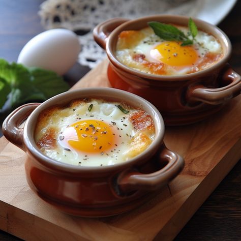 Baked Egg in Ramekin Recipe Recipe | Recipes.net Passion Fruit Flan Recipe, Bow Tie Pasta With Spinach, Fruit Flan Recipe, Ramekin Recipes, Ramekin Recipe, Muffin Cups Recipes, Fudge Cake Recipe, Pasta With Spinach, Feta Recipe