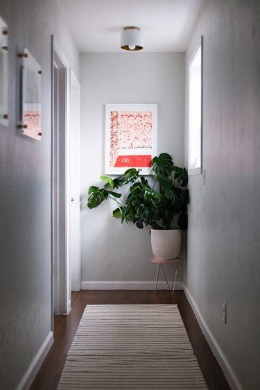 Narrow Hallway Lighting, Modern Hallway Lighting, Mid Century Modern Hallway, Mid Century Hallway, Hallway Lighting Ideas, Hallway Ceiling Lights, Hallway Lamp, Modern Hall, Hallway Light Fixtures